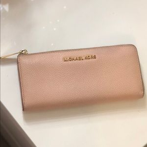 Michael Kors Pink Zip Around Wallet